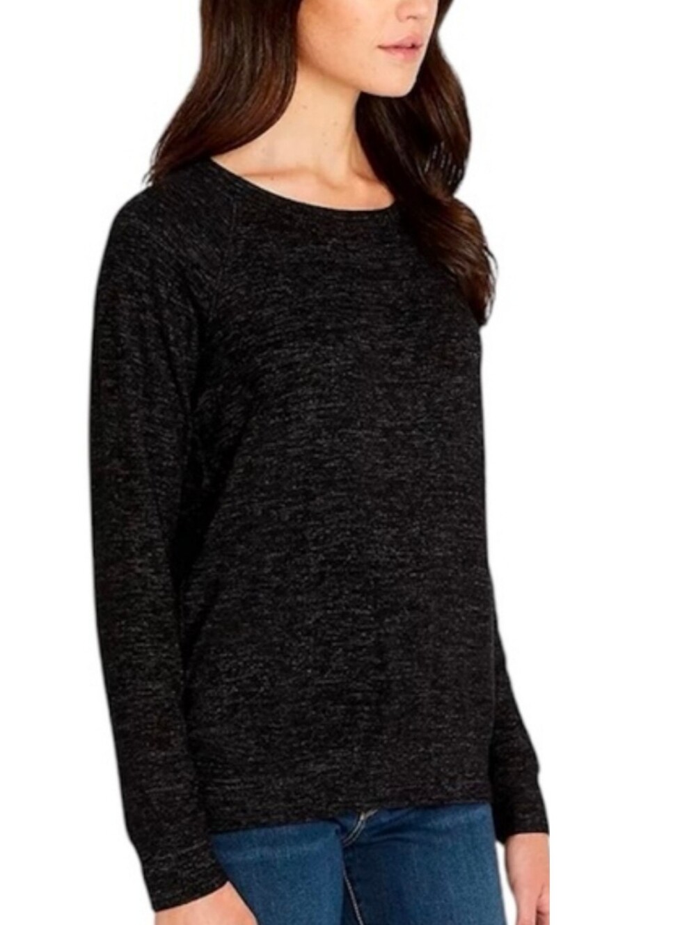 Buffalo David Bitton Black Knit Top with Subtle Texture